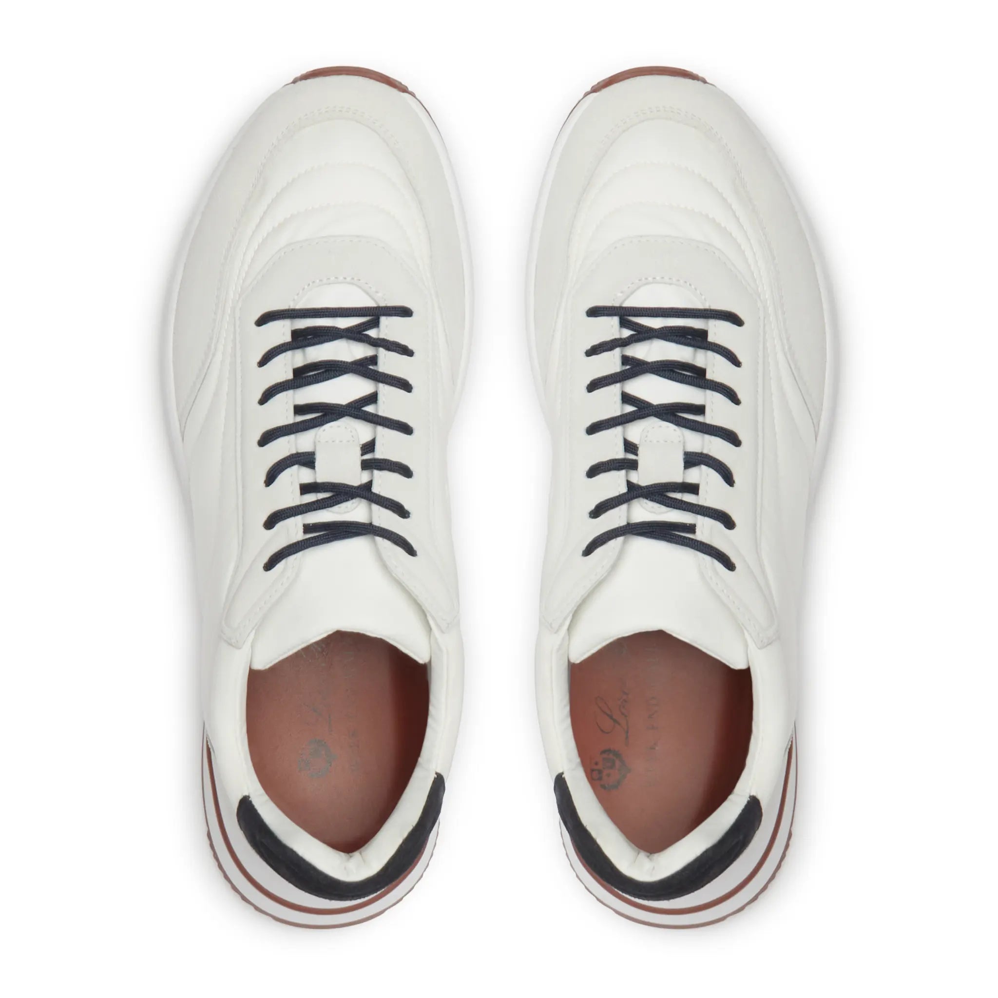 Upper View of Preloved - Loro Piana Week End Walk White Sneaker FAP9780